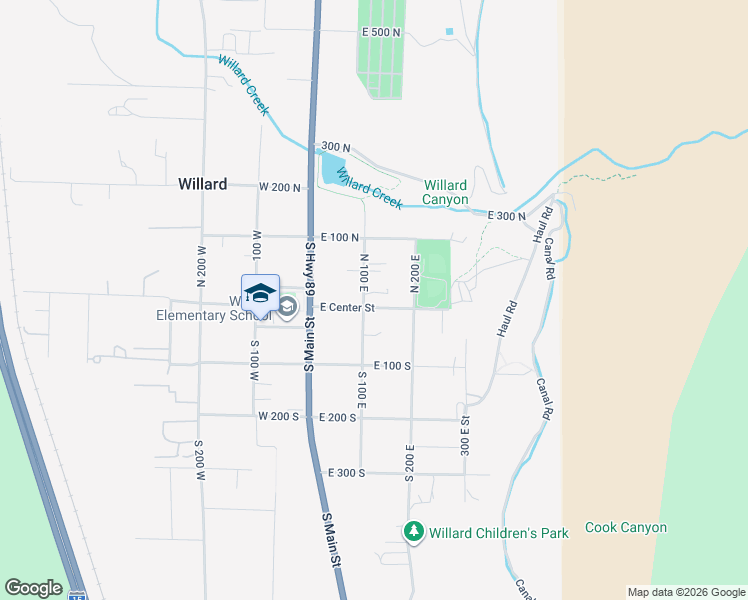 map of restaurants, bars, coffee shops, grocery stores, and more near 4 North 100 East in Willard