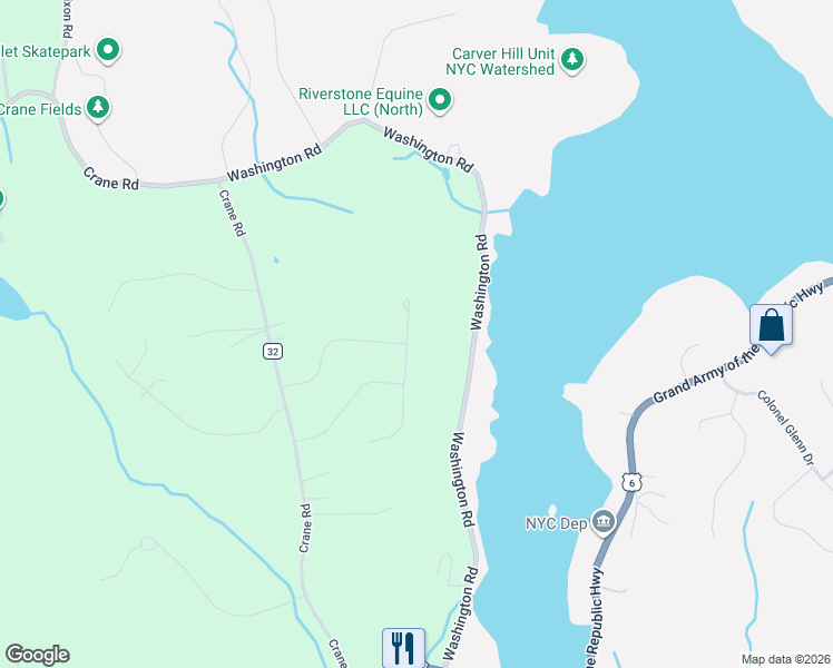map of restaurants, bars, coffee shops, grocery stores, and more near 60 Ann Road in Carmel Hamlet