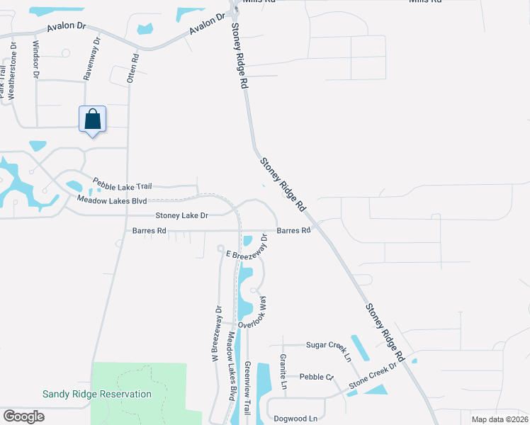 map of restaurants, bars, coffee shops, grocery stores, and more near 37579 Stoney Lake Drive in North Ridgeville