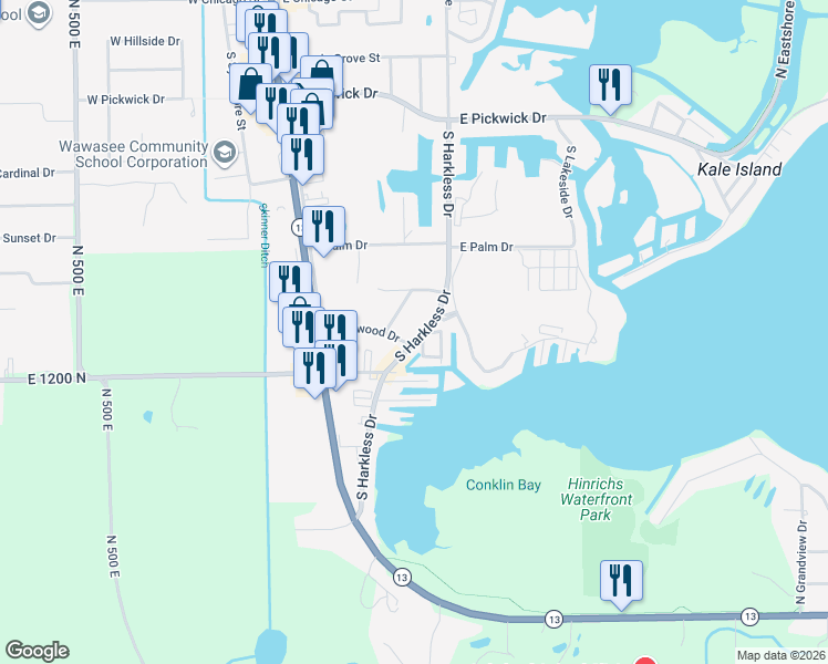 map of restaurants, bars, coffee shops, grocery stores, and more near 1102 South Kitson Drive in Syracuse