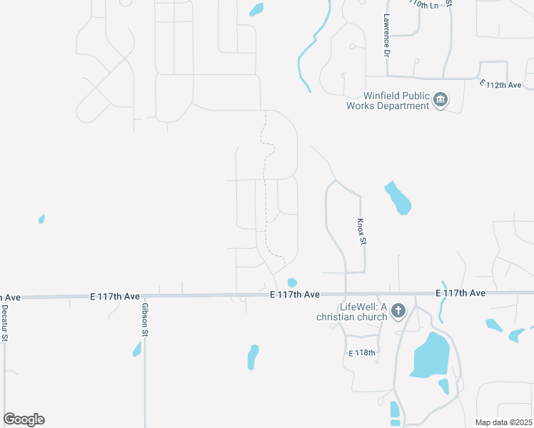 map of restaurants, bars, coffee shops, grocery stores, and more near 6010 East 117th Avenue in Crown Point