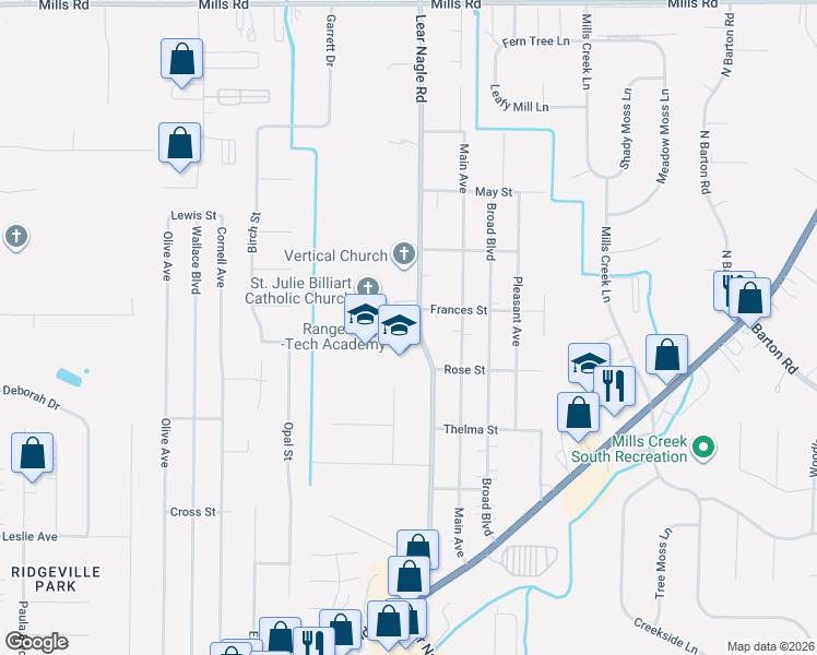 map of restaurants, bars, coffee shops, grocery stores, and more near 5556 Lear Nagle Road in North Ridgeville