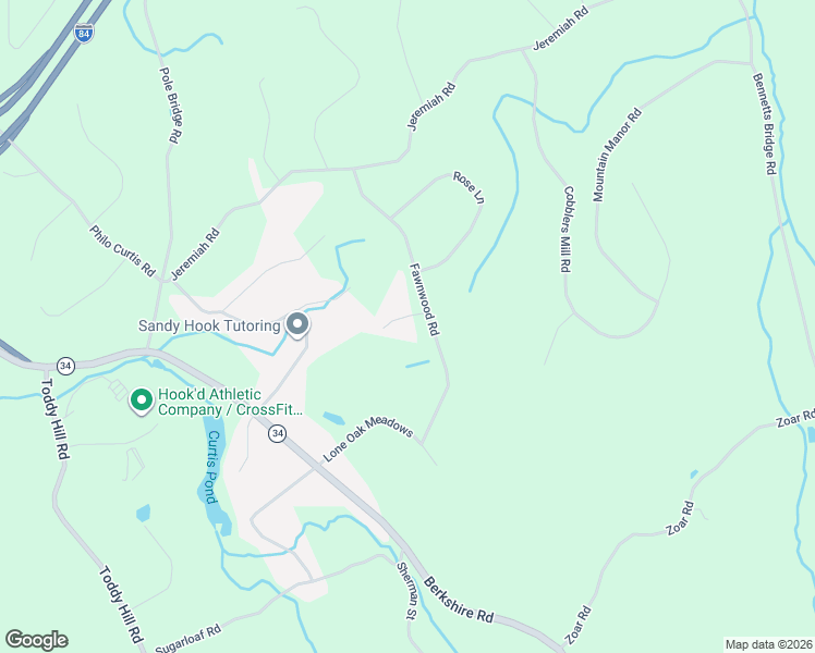 map of restaurants, bars, coffee shops, grocery stores, and more near 20 Fawnwood Road in Newtown