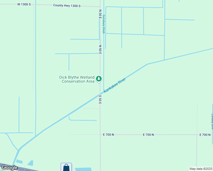 map of restaurants, bars, coffee shops, grocery stores, and more near 13600-13698 North 50 East in Union Mills