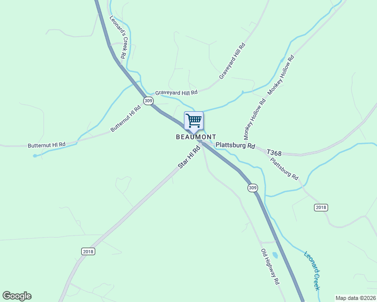 map of restaurants, bars, coffee shops, grocery stores, and more near State Route 2018 in Wyoming