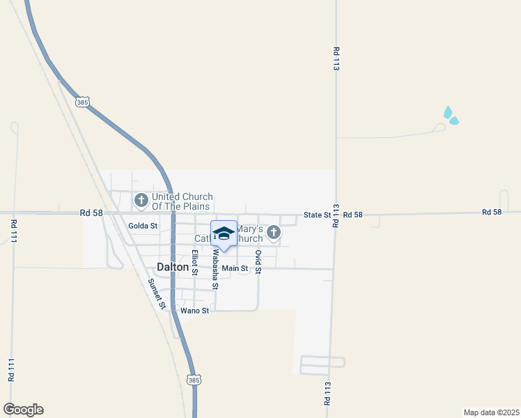 map of restaurants, bars, coffee shops, grocery stores, and more near 714 State Street in Dalton