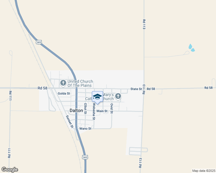 map of restaurants, bars, coffee shops, grocery stores, and more near 714 State Street in Dalton