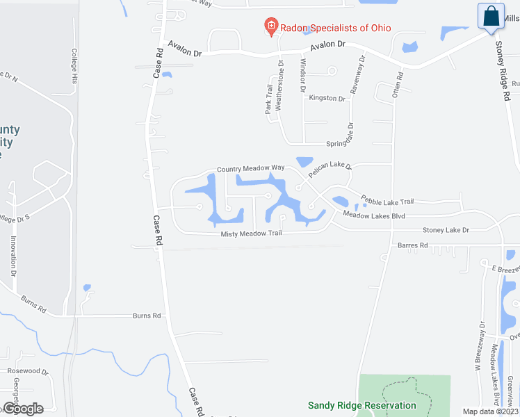 map of restaurants, bars, coffee shops, grocery stores, and more near 5479 Autumn Lane in North Ridgeville