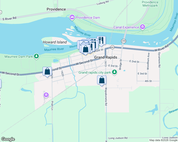 map of restaurants, bars, coffee shops, grocery stores, and more near 24138 3rd Street in Grand Rapids