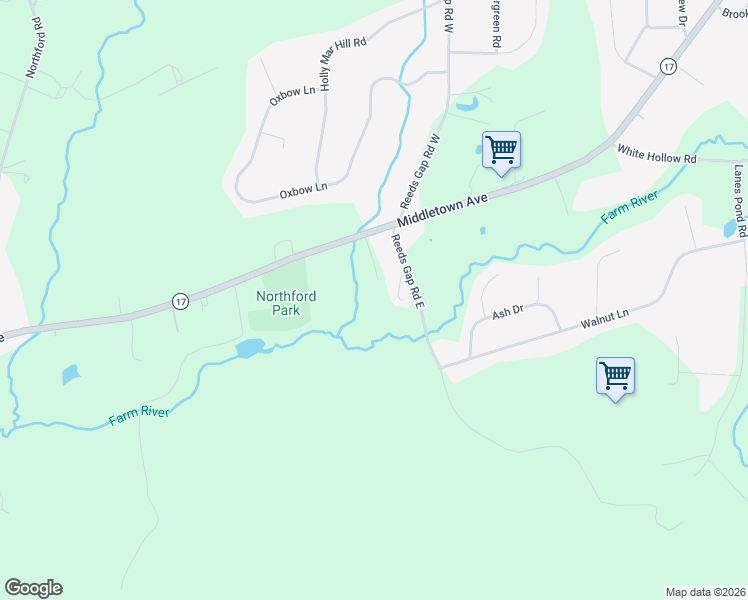 map of restaurants, bars, coffee shops, grocery stores, and more near 1843 Middletown Avenue in North Branford