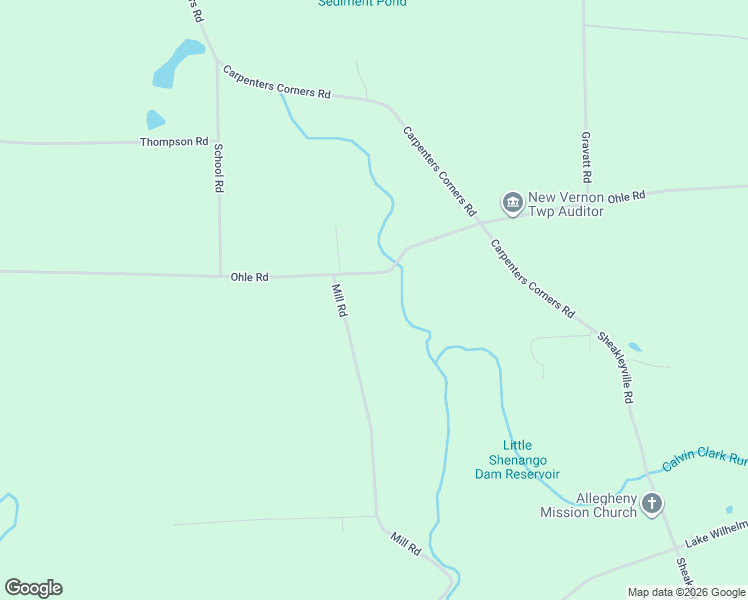 map of restaurants, bars, coffee shops, grocery stores, and more near Ohle Road in Mercer