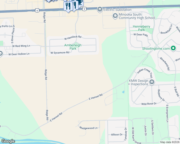 map of restaurants, bars, coffee shops, grocery stores, and more near 26847 West Cypress Road in Channahon