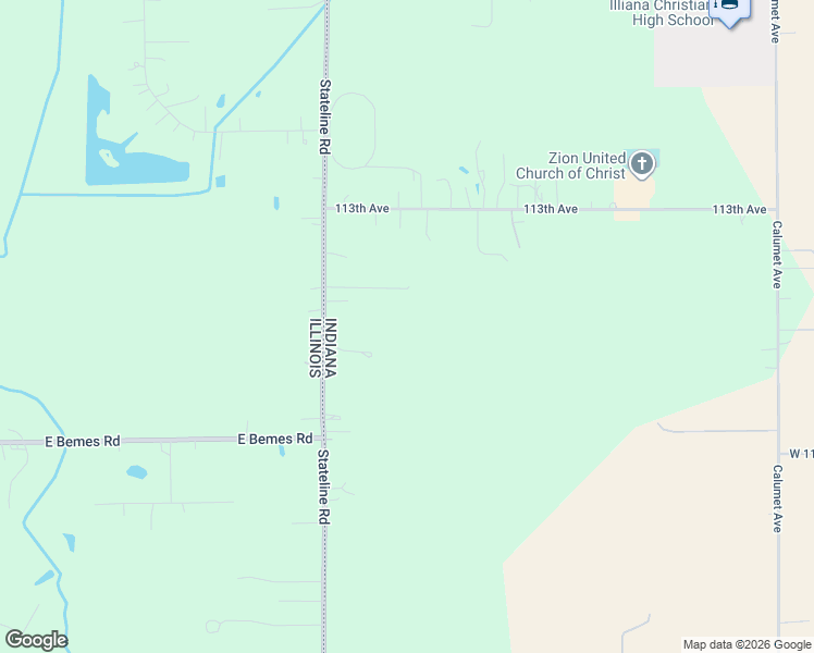 map of restaurants, bars, coffee shops, grocery stores, and more near 15000 State Line Road in Dyer