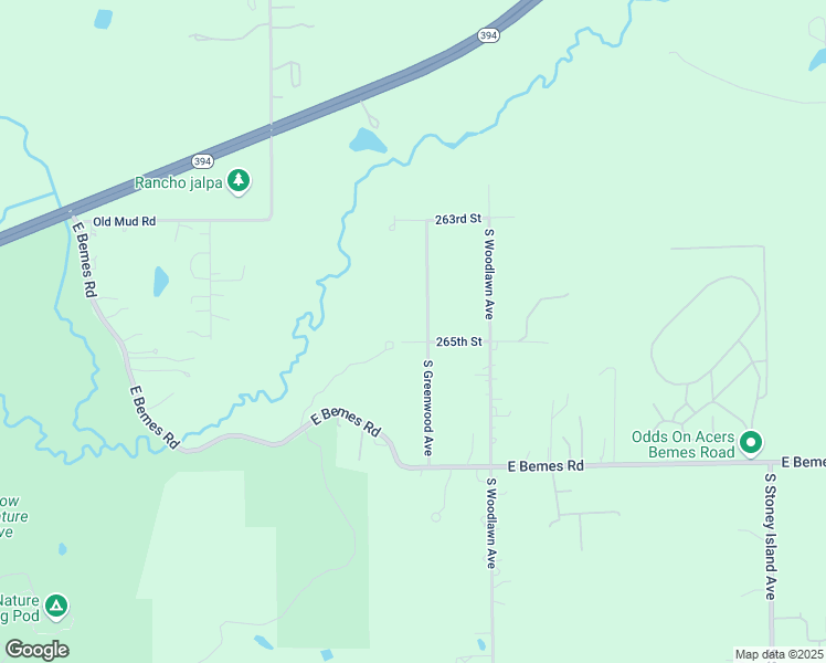 map of restaurants, bars, coffee shops, grocery stores, and more near 26452 South Greenwood Avenue in Crete