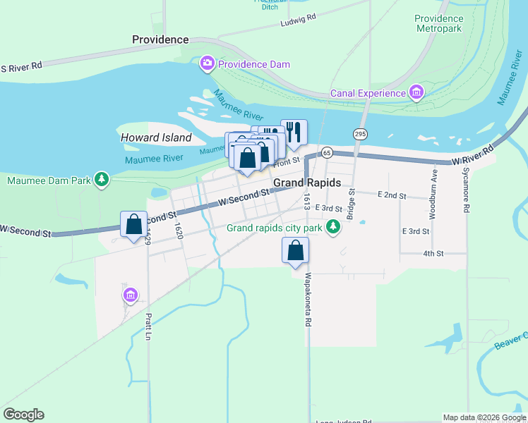 map of restaurants, bars, coffee shops, grocery stores, and more near 24138 3rd Street in Grand Rapids