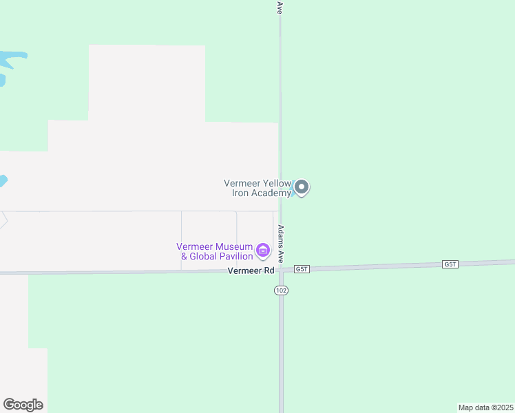 map of restaurants, bars, coffee shops, grocery stores, and more near 775 250th Avenue in Pella