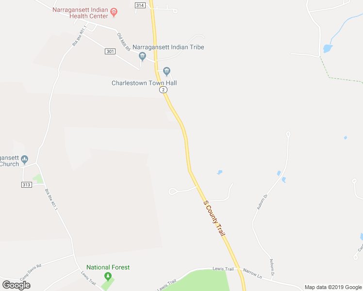 map of restaurants, bars, coffee shops, grocery stores, and more near 4615 South County Trail in Charlestown