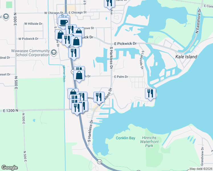 map of restaurants, bars, coffee shops, grocery stores, and more near 404 East Hunnicutt Drive in Syracuse