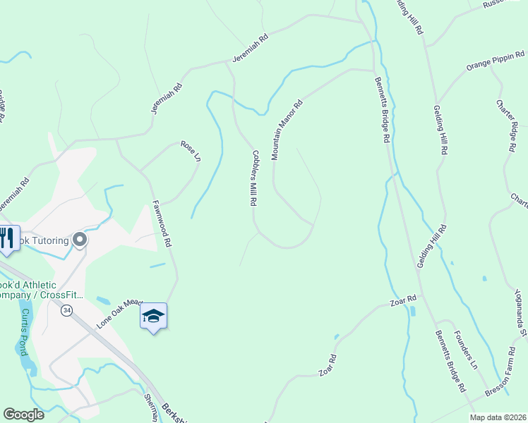 map of restaurants, bars, coffee shops, grocery stores, and more near 23 Cobblers Mill Road in Newtown