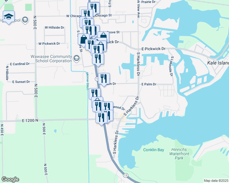 map of restaurants, bars, coffee shops, grocery stores, and more near 912 South Huntington Street in Syracuse