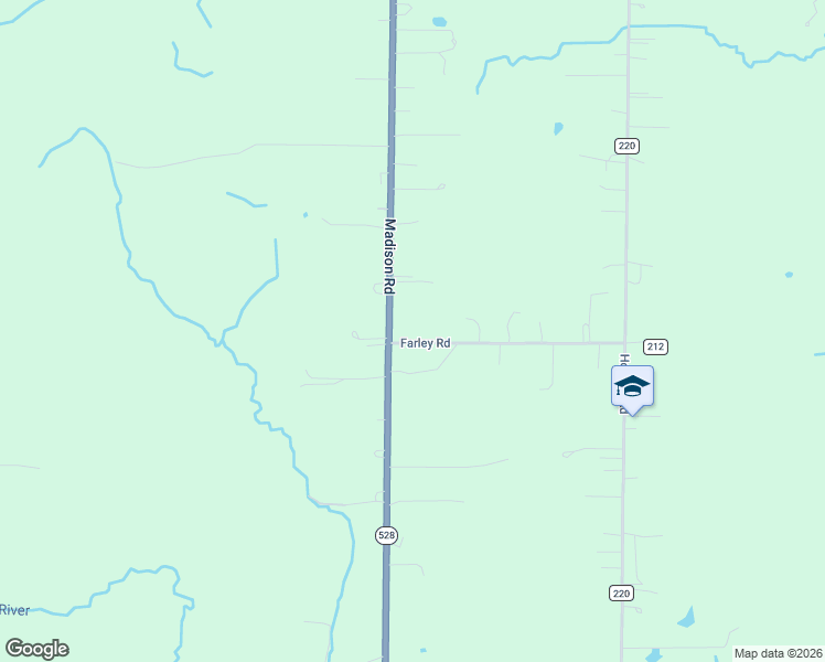 map of restaurants, bars, coffee shops, grocery stores, and more near 16805 Madison Road in Middlefield