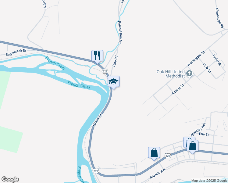 map of restaurants, bars, coffee shops, grocery stores, and more near in Franklin