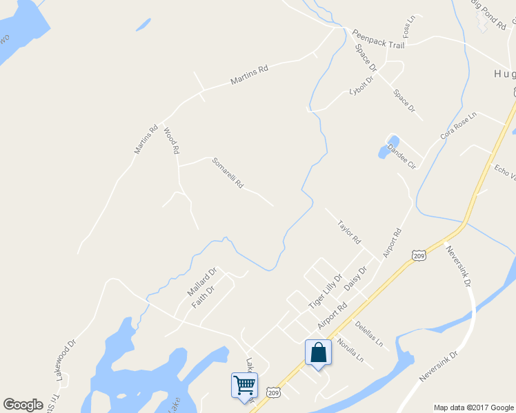 map of restaurants, bars, coffee shops, grocery stores, and more near 44 Somarelli Road in Huguenot
