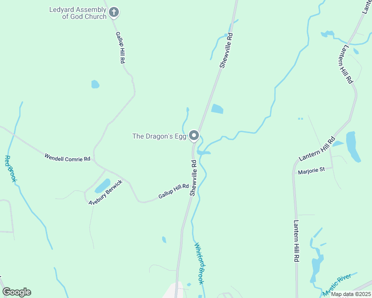 map of restaurants, bars, coffee shops, grocery stores, and more near 407 Shewville Road in Ledyard