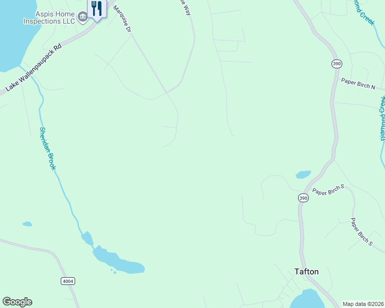 map of restaurants, bars, coffee shops, grocery stores, and more near Marquise Road in Tafton