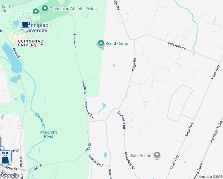 map of restaurants, bars, coffee shops, grocery stores, and more near 3014 Ridge Road in North Haven