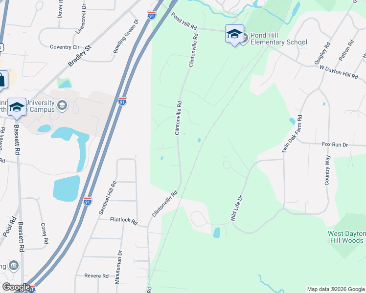 map of restaurants, bars, coffee shops, grocery stores, and more near 900 Clintonville Road in Wallingford