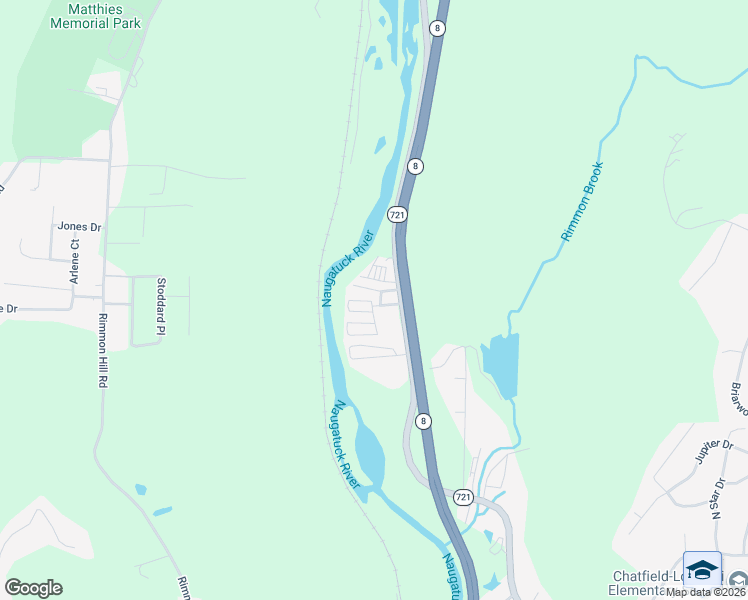 map of restaurants, bars, coffee shops, grocery stores, and more near 14 1st Street in Beacon Falls
