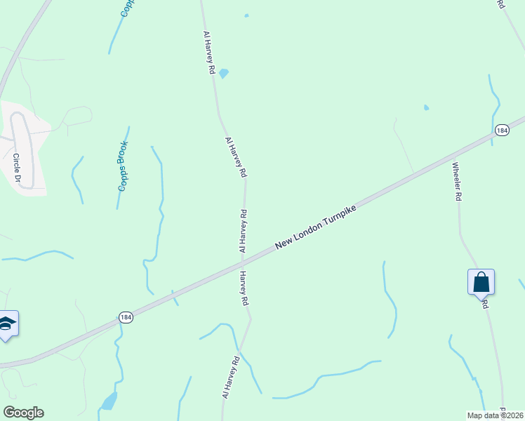 map of restaurants, bars, coffee shops, grocery stores, and more near 550 Al Harvey Road in Stonington