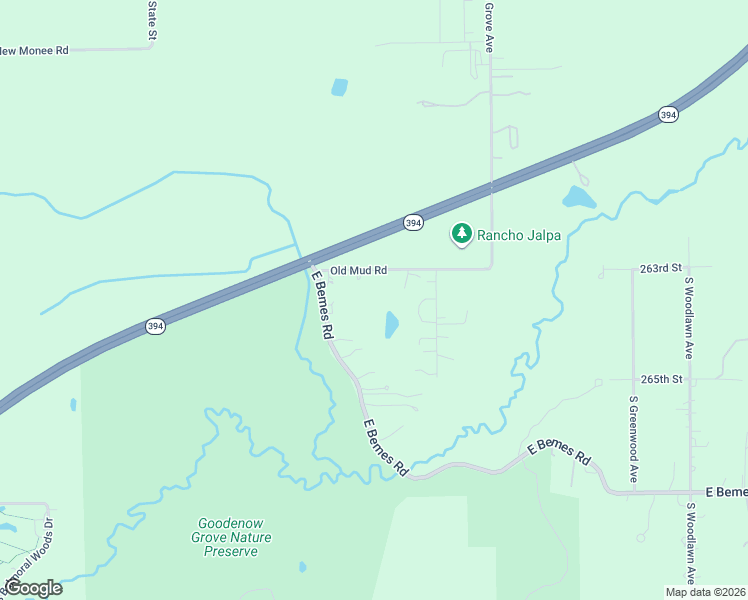 map of restaurants, bars, coffee shops, grocery stores, and more near 516 East Bemes Road in Crete