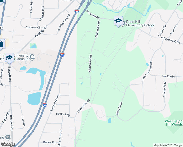 map of restaurants, bars, coffee shops, grocery stores, and more near 898 Clintonville Road in Wallingford