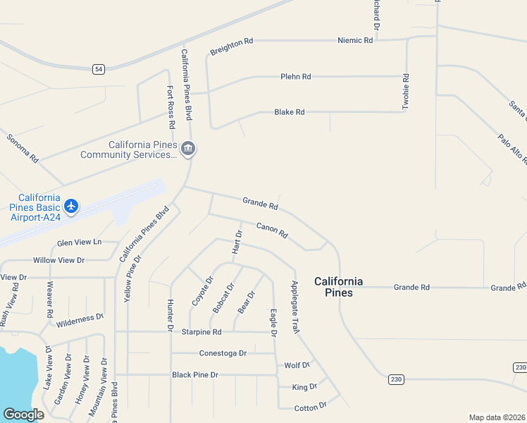 map of restaurants, bars, coffee shops, grocery stores, and more near 270 Pumice Road in Alturas