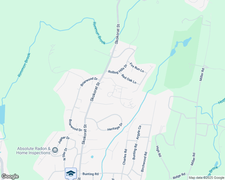map of restaurants, bars, coffee shops, grocery stores, and more near 5 Red Oak Lane in Seymour