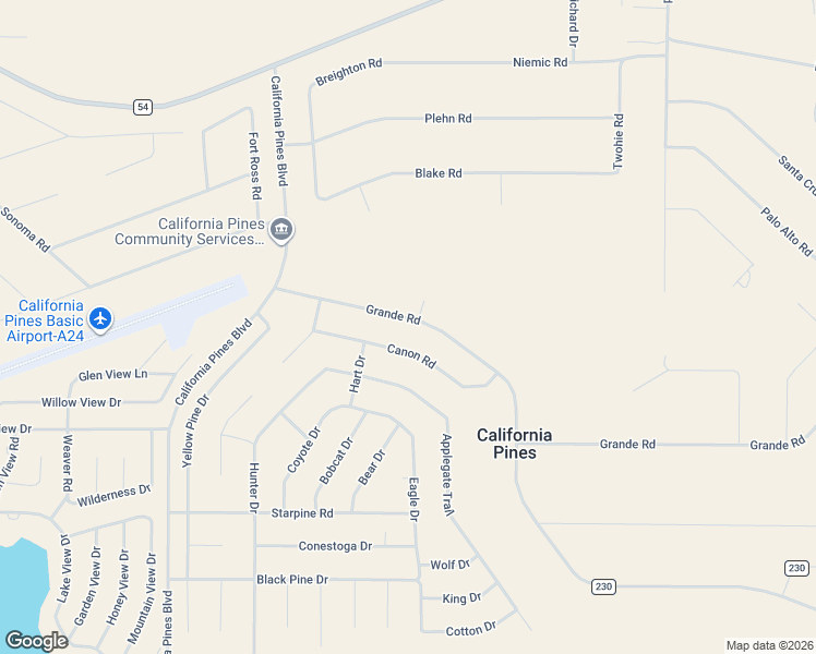 map of restaurants, bars, coffee shops, grocery stores, and more near 270 Pumice Road in Alturas