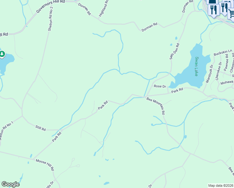 map of restaurants, bars, coffee shops, grocery stores, and more near 202 Park Road in Oxford