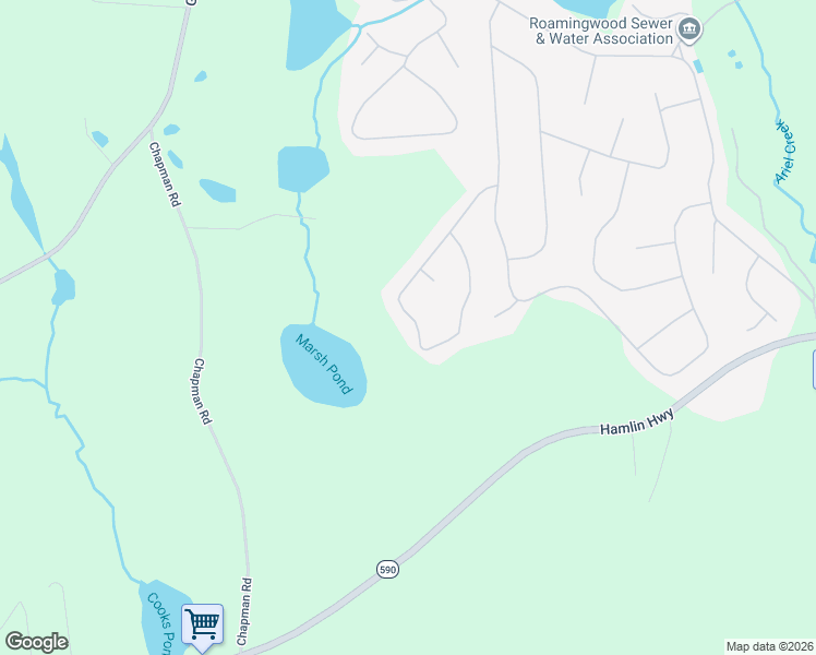 map of restaurants, bars, coffee shops, grocery stores, and more near 218 Ridgewood Circle in Hamlin