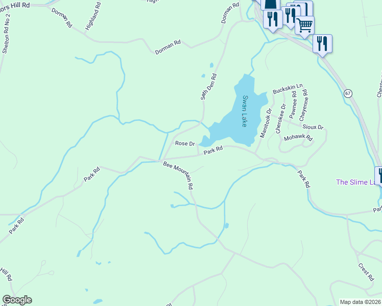 map of restaurants, bars, coffee shops, grocery stores, and more near 10 Rose Drive in Oxford