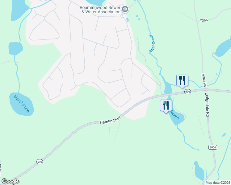 map of restaurants, bars, coffee shops, grocery stores, and more near 119 Garden Dr in Wayne