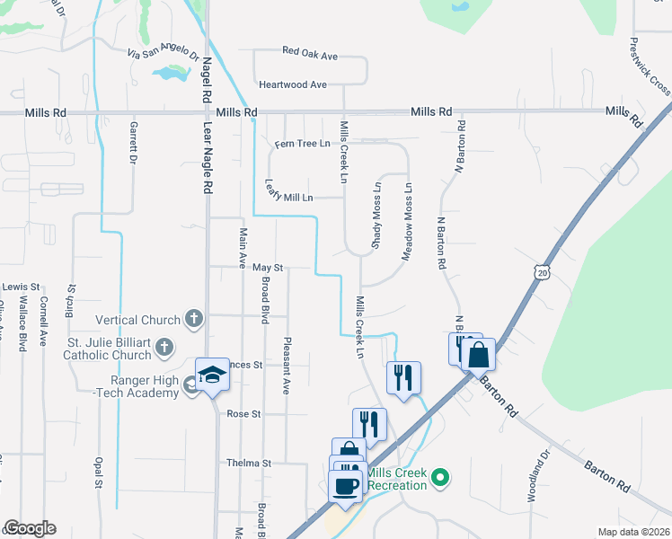 map of restaurants, bars, coffee shops, grocery stores, and more near 33027 Hollow Tree Oval in North Ridgeville