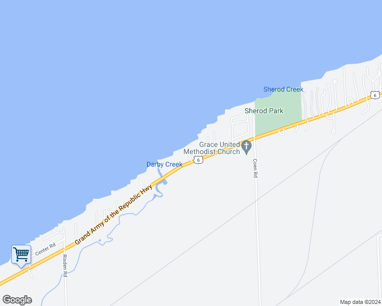 map of restaurants, bars, coffee shops, grocery stores, and more near 13115 West Lake Road in Vermilion