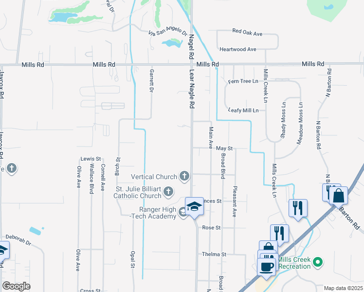 map of restaurants, bars, coffee shops, grocery stores, and more near 5264 Lear Nagle Road in North Ridgeville