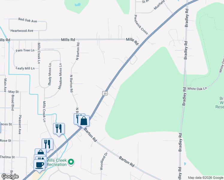 map of restaurants, bars, coffee shops, grocery stores, and more near 32021 Center Ridge Road in North Ridgeville