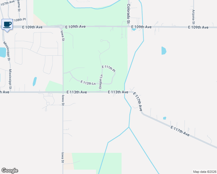 map of restaurants, bars, coffee shops, grocery stores, and more near 2925 East 112th Lane in Crown Point