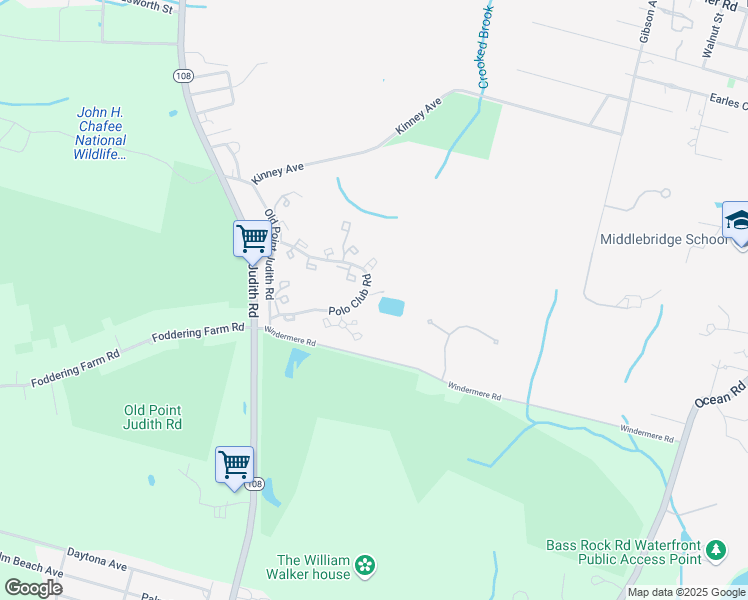 map of restaurants, bars, coffee shops, grocery stores, and more near 21 Whitney Court in Narragansett