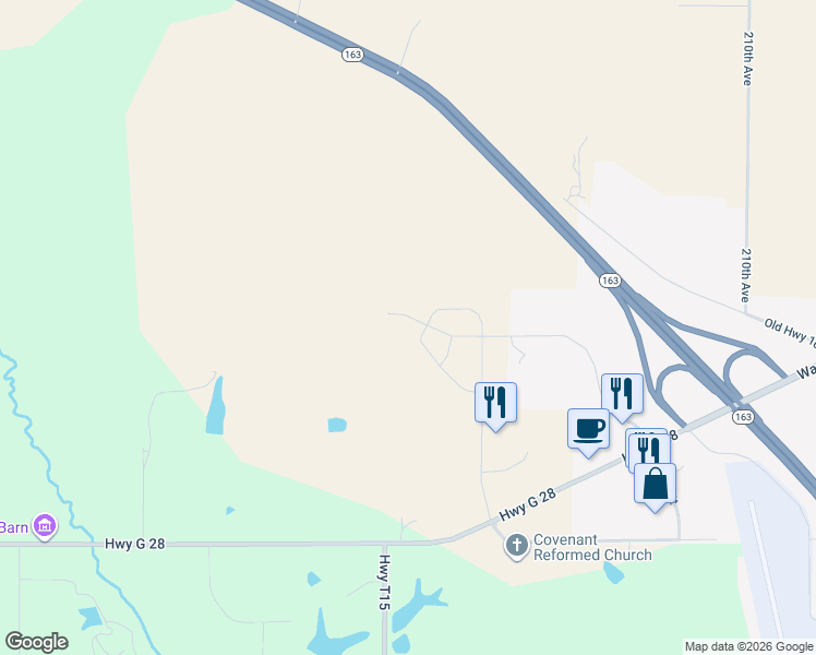 map of restaurants, bars, coffee shops, grocery stores, and more near in Pella