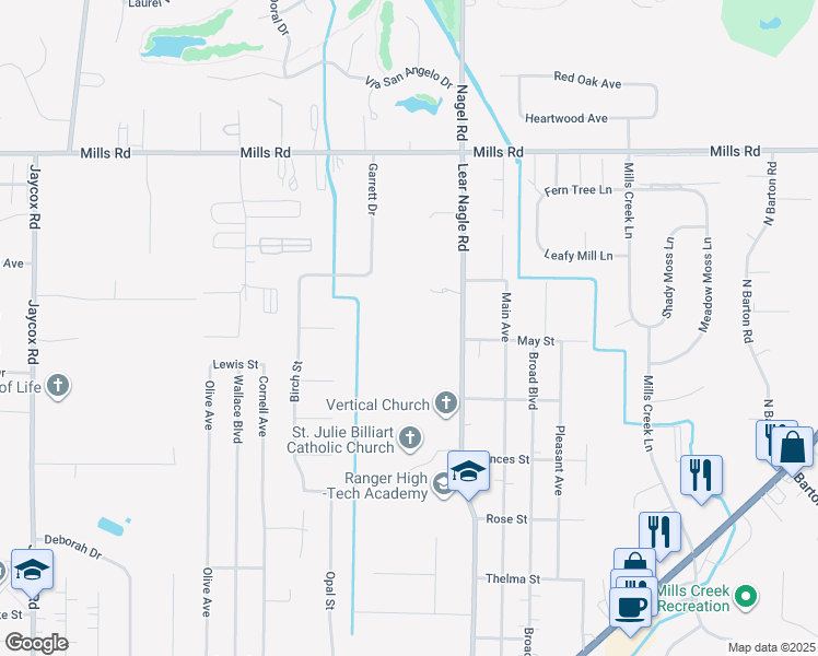 map of restaurants, bars, coffee shops, grocery stores, and more near 5264 Lear Nagle Road in North Ridgeville